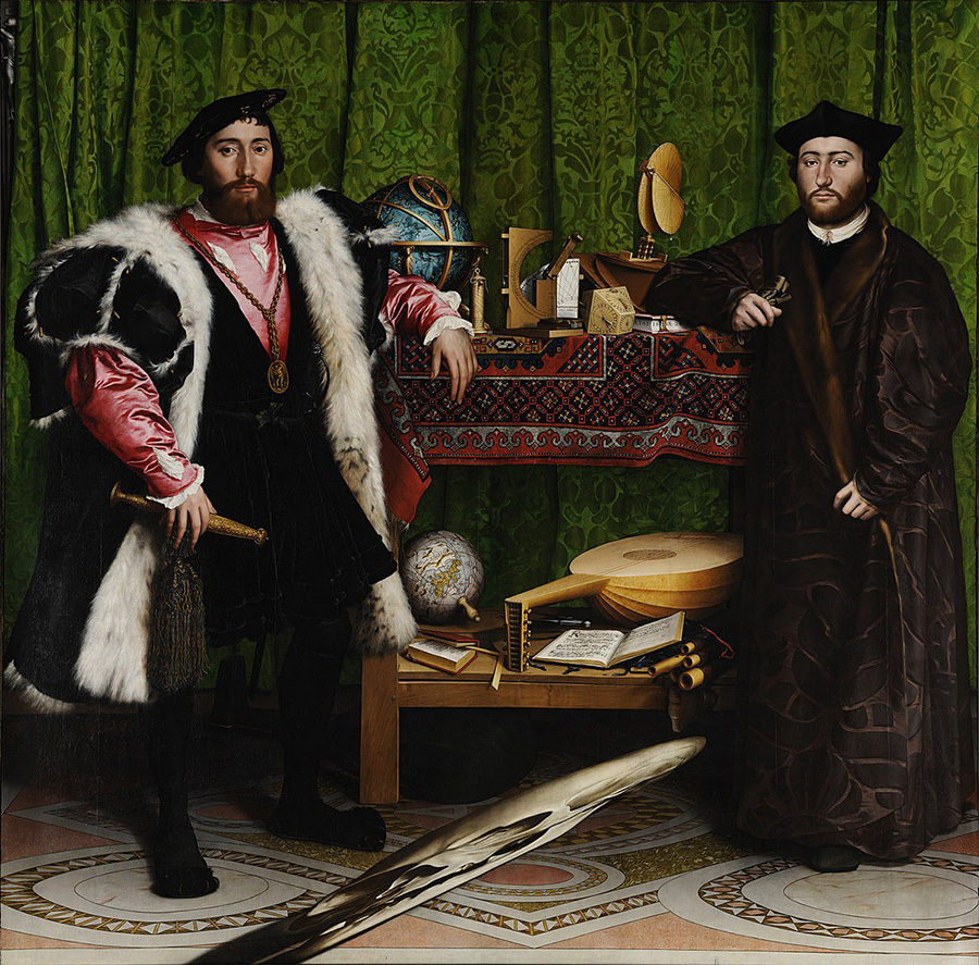 the ambassadors by Hans Holbein the Younger. 1533.